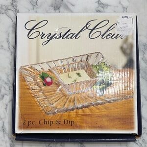 Crystal Clear Glass Chip and Dip Set
